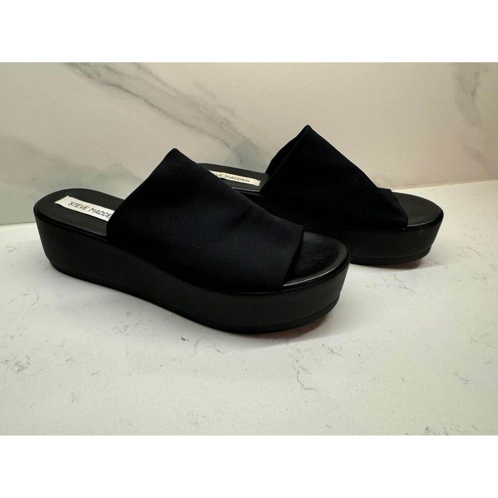 Steve Madden Black Platform Shoes